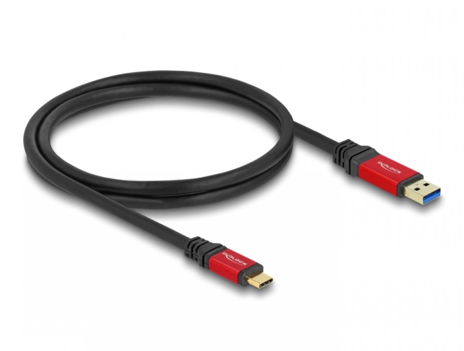 Imagine Cablu USB 3.2-A la USB type C T-T 1m, Delock 80617